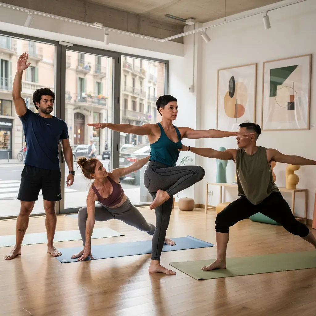 Atleta utilizando una banda de resistencia para mejorar su flexibilidad.